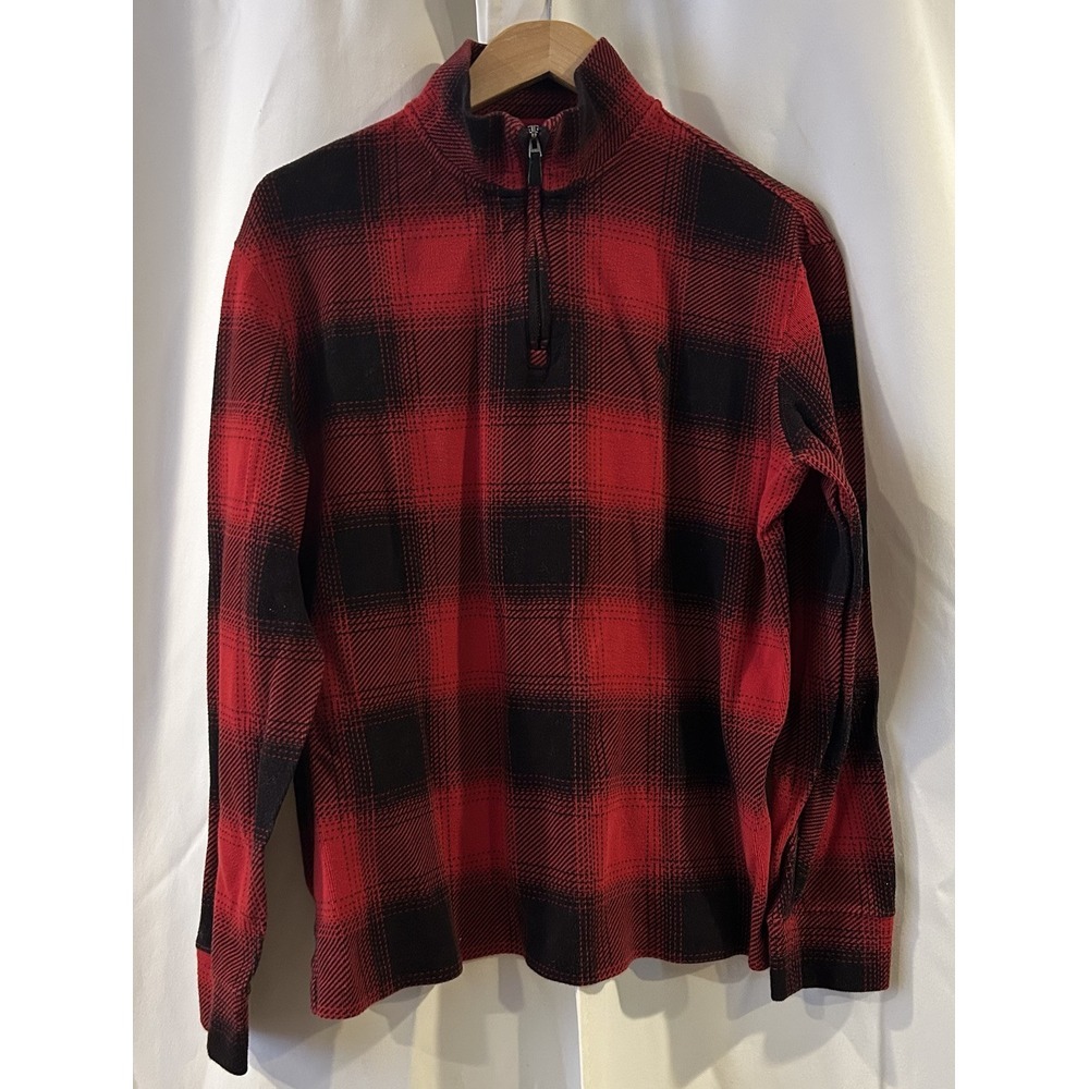 Polo Ralph Lauren Sweater Mens‎ M Buffalo Plaid Estate Rib Woodsman Lumberjack
